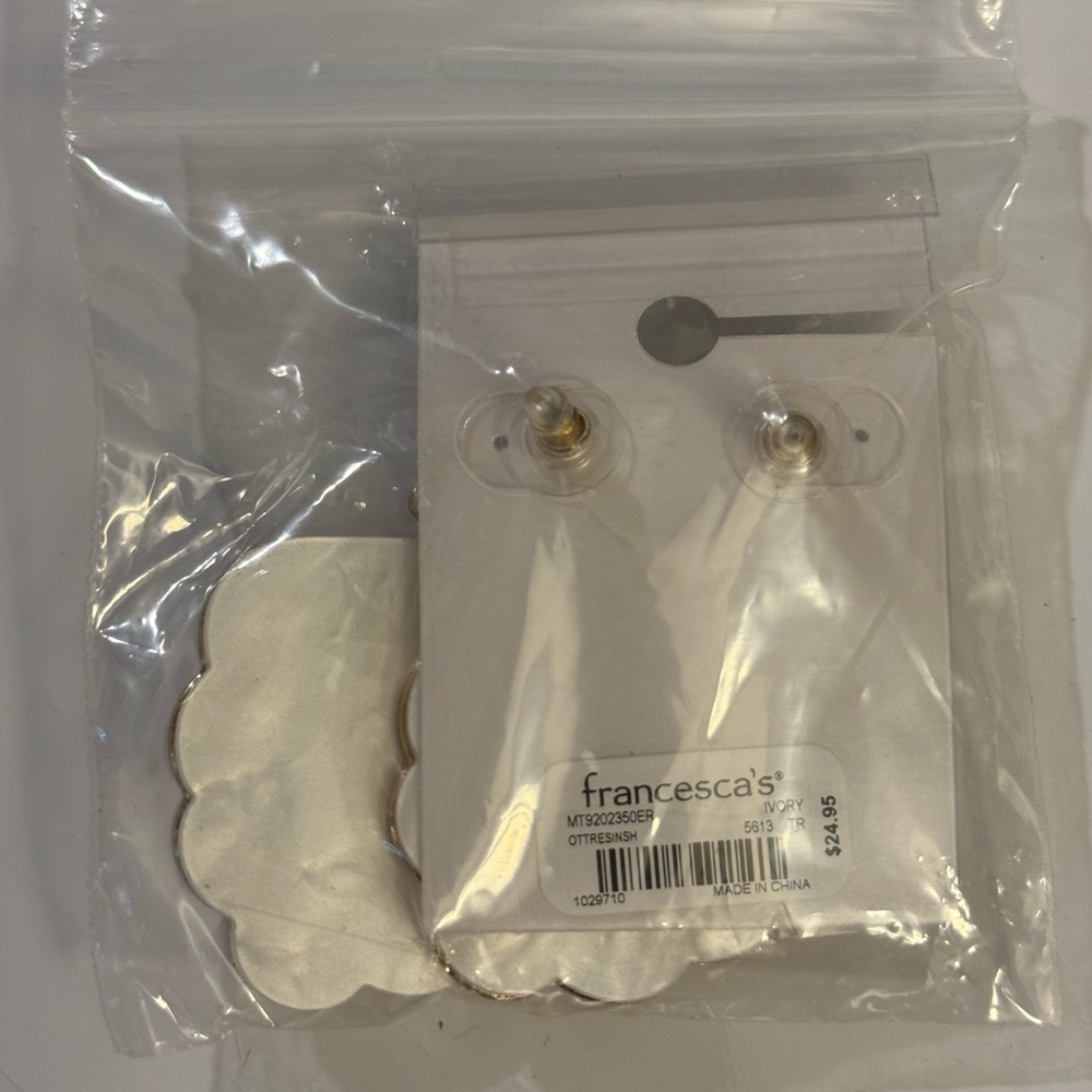 Francesca's Shimmering Silver Earrings